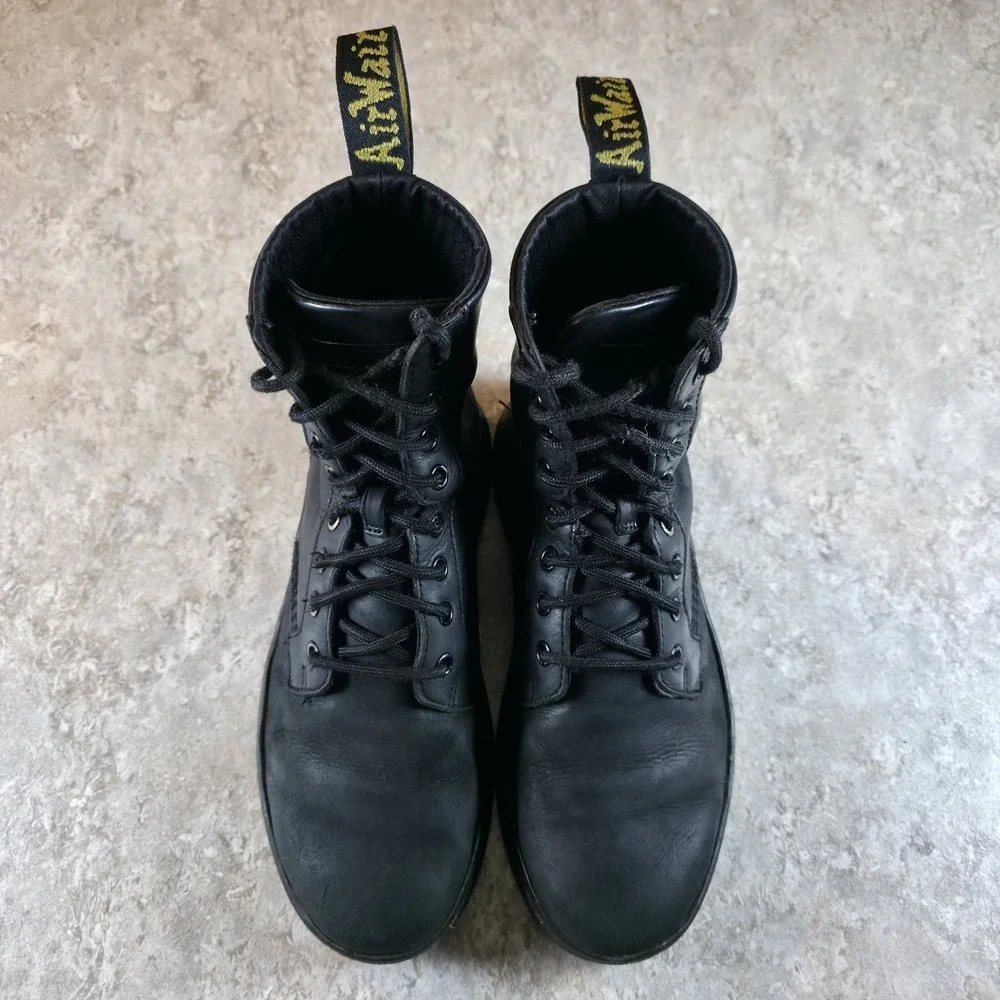 Dr. Martens Combs Black Leather Boots Men's Size 7 /‎ Women's Size 8 *Read Desc.